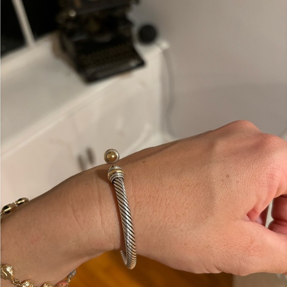 David Yurman Classic Cable Bracelet 14k Gold and Sterling Silver - Picture 3 of 5